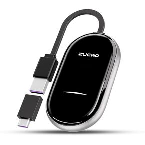 2-in-1 Wireless CarPlay Adapter and Android Auto Adapter – Converts Wired to Wireless for Cars 2016+, Plug & Play, USB-A to USB-C for iOS10+/Android 11+