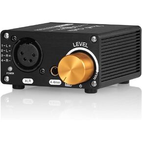 Douk Audio Balanced Headphone Amp Amplifier with XLR Input and 4.4mm Headset Jack for PC, TV, CD Player, Mini Desktop, 18-600 ohm (U5)