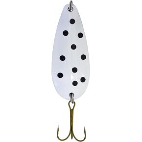 Sierra Spec Spoon Lure, White/Black Dot Crd, 7/8-Ounce