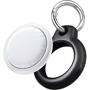 Key Finder, Item Locator, Works with Apple Find My (iOS Only), 1PCS Luggage Tracker with 1PCS Water- Resistant Case Keychain, Air Tracker for Suitcases, Wallets, Backpack