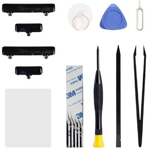 2 Pack for Galaxy S21 & S21 Plus Power Volume Button Replacement Repair Part, Side Buttons Compatible with S21 & S21 Plus, with Toolkit, Black