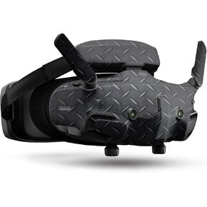 Drone Skin Compatible with DJI Goggles 3 - Black Diamond Plate - Premium 3M Vinyl Protective Wrap Decal Cover - Easy to Apply | Crafted in The USA by MightySkins
