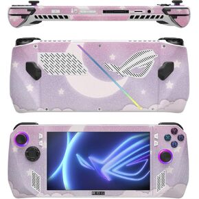 MightySkins Glossy Glitter Skin Compatible with Asus ROG Ally - Baby Moon | Protective, Durable High-Gloss Glitter Finish | Easy to Apply, Remove, and Change Styles