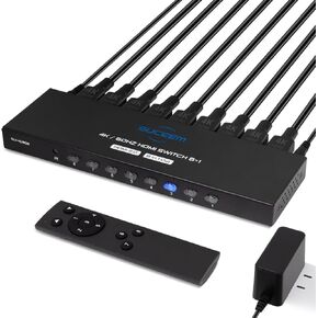 HDMI Switch 8 in 1 Out 4K@60HZ 8 Port HDMI Switcher 4K