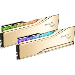 G.SKILL Trident Z5 Royal Series (Intel XMP 3.0) DDR5 RAM 48GB (2x24GB) 8400MT/s CL40-52-52-134 1.40V Desktop Computer Memory UDIMM - Gold (F5-8400J4052G24GX2-TR5G)