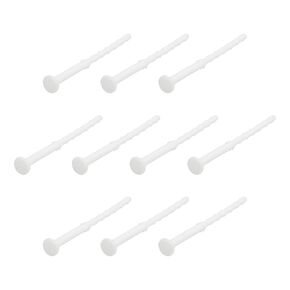 MECCANIXITY 30PCS Fan Shock Absorbing Rubber Nail, Long Style Computer Hardware Cooling Fan Screws Anti Noise Shockproof Silicone Rubber Cooler for PC, White