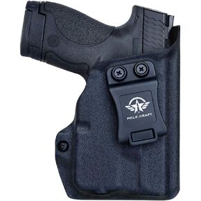 M&P Shield 40 Holster with TLR-6 Light Laser IWB Kydex Holster Custom Fit: Smith & Wesson M&P Shield 9mm/.40 w/TLR-6 - Inside Waistband - Cover Mag-Button, Widened Entrance, No Wear, No Jitter