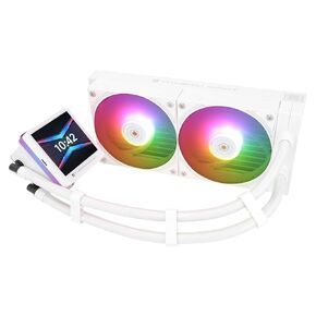 Thermalright Grand Vision 240 ARGB White CPU AIO Cooler,PC 240 Specification Water Cooler System,IPS LCD Screen with 480x480 Resolution and 3.4inch,for AM4/AM5&LGA1700/1851,High Performance Pump