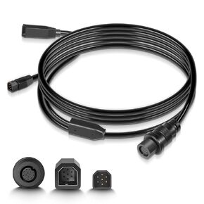 720107-1 Transducer Adapter Cable 10ft. Replace for 9-M360-2-DDI-Y Mega 360 and 2D/MDI 7-Pin Y-Cable, fit for Helix 8 9 10 12 15 Fish Finders, Compatible with MEGA 360