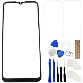 FainWan Front Screen Glass Outer Panel Lens Replacement +OCA Repair Tools Kit Compatible with Motorola Moto G8 Power Lite XT2055 XT2055-2 6.5inch Black Adhesive
