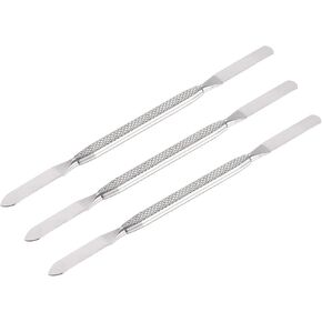 MECCANIXITY 3pcs Metal Spudger Mini Crowbar Flat Head Stainless Steel Pry Bar Opening Tools for Mobile Phone Disassembly Repair 4.5x0.25