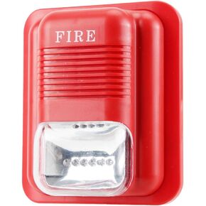 Fire Bell Fire Alarm Horn Strobe 14×12×6 Dc12V 24V Sound and Light Fire Alarm Warning Strobe Siren Alert Safety System