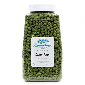 Harmony House Foods Dried Peas, whole (16 oz, Quart Size Jar) for Cooking, Camping, Emergency Supply, and More