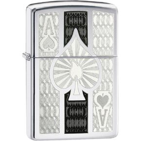 Zippo 24196 High Polish Chrome, Ace, Lighter