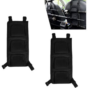 Car Rear Seat Fishing Rod Holder, Fishing Rod Velcro Storage Fixing Strap Seat Back Fishing Rod Support Strap, Portable Accessories, Universal for Most Cars (Black)