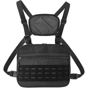 SMONT Chest Bag for Men, Tactical Molle Chest Pack Micro Chest Rig Pouch for Running Hunting Fly Fishing