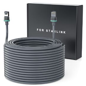 Starlink Gen 3 Cable 150FT/46M,linkoostar Starlink Cable Gen 3 Replacement Standard V3 Cable for Starlink Rectangular Waterproof Extension Ethernet Cable Gen 3 Accessories