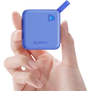 ORICO Portable SSD 512 GB with 2 in 1 USB C Cable, External Solid State Drives, Up to 460MB/s, Status Indicator, Reliable Storage for USB-C Smartphone, PC - B5PLUS(Blue)