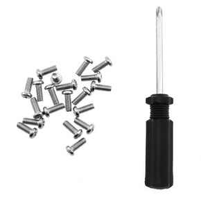 20PCS Computer TV LCD Monitor Bracket Mounting Screws M4 x 10mm Stainless Steel Phillips Head Screws with Matching Screwdriver Switch and Socket Screws Round Head Machine Wire Silver