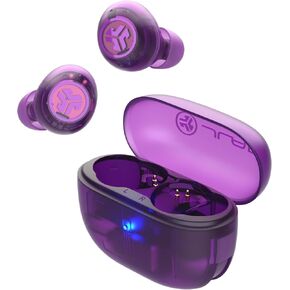 JLab Go Pop ANC True Wireless Earbuds & Charging Case, Transparent Neon Green, Active Noise Cancelling, 10mm Drivers, Dual Connect, Customize Your Sound with App, Be Aware Mode, Google Fast Pair