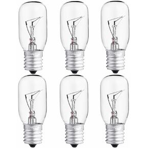 Microwave Light Bulb for Under Range Hood Appliance Refrigerator T8 40 Watt 125V E17 Intermediate Base Warm White Replacement Bulb for 8206232A, 1890433, AP4512653, WB25X10030 (6)