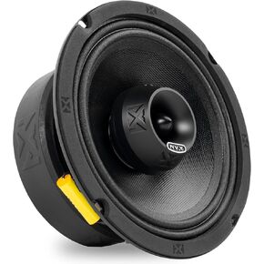 NVX® VPRO65 6.5" Premium Loudspeaker, 450W Max, 225W RMS, 4-Ohm, 1.5" Voice Coil, Pro Audio Coaxial with Bullet Tweeter, Water Resistant, Easy to Install in Cars/Trucks/Motorcycles (1-Speaker)