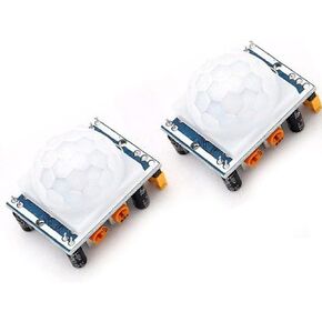 DEVMO 2PCS Pyroelectric Infrared IR PIR Human Motion Sensor Detector Module HC-SR501 Compatible with Ard-uino