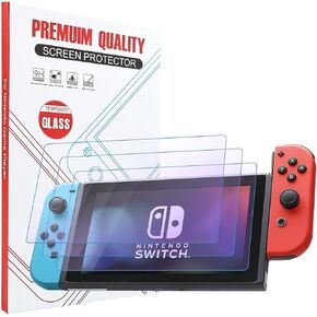 3 Pack for Nintendo Switch 6.2 Inch Screen Protector [Anti-Blue Lighting], Tempered Glass Screen Protector, Anti Scratch, Touch Sensitive,Easy Installation