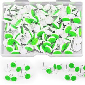 100pcs Reflective Trail Tacks, Hunting Trail Markers Glow in The Dark Pins Box Package Reflective Thumb Tacks for Trail Marking Hunting Camping Hiking Survival Outdoors Tools