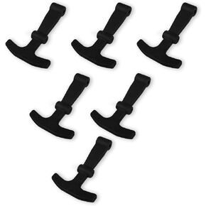 Replacement Lid Latches, Heavy Duty Compatible Yeti Cooler Latches, Cooler Latches Replacement Compatible with YETI RTIC Coolers(6 Pack, Black)