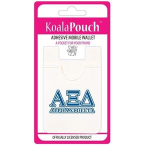 Sorority Shop Alpha Xi Delta - Koala Pouch - Adhesive Cell Phone Wallet with AXiD Greek Letter Design