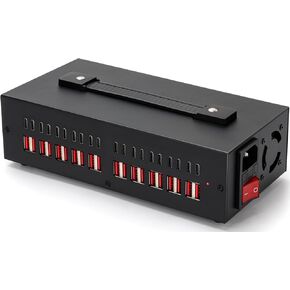 250W USB C Charging Station, 30 Port (20 USB A & 10 USB C Port) USB C Charger Block, Fast Charging Station for Multiple Devices, Desktop USB Wall Charger Compatible for iPhone, iPad, Tablets