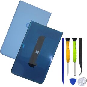 Pixel 8 Pro Back Glass Replacement for Pixel 8 Pro Back Cover Glass Housing Door with Pre-Installed Tapes + Tools Blue