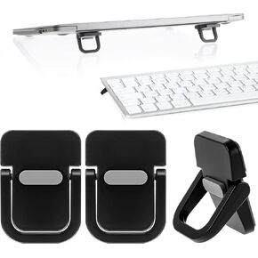 Keyboard Stand for Desktop, 2 PCS Computer Keyboard Stand for Desk, Portable Laptop Keyboard Stand Compatible with Pro/Air, Dell, Lenovo, HP and Other 10-17 Inches Laptop (Black)