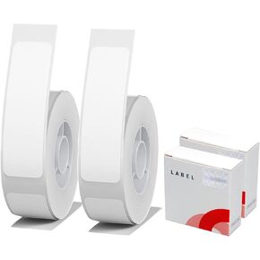 D11 D110 D101 Label Maker Tape, Adapted Label Print Paper, (3Rolls) Thermal Sticker Paper 0.59"x 1.18" Waterproof Self Adhesive Labeling Tape(3 Rolls, White)