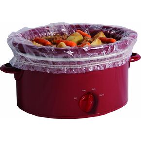 PanSaver Slow Cooker Liners with Sure Fit Band, Disposable Bag Liners for Cooking, 4 Count