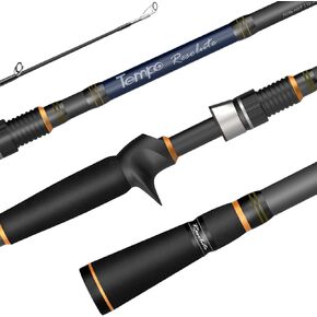 Tempo Resolute Baitcaster Rod, One Piece Ultralight Sensitive Baitcasting Rod, 30 Ton Carbon Fiber Fishing Rod with Fuji Reel Seat, Stainless Steel Guides with SiC Inserts for Freshwater Ice Fishing