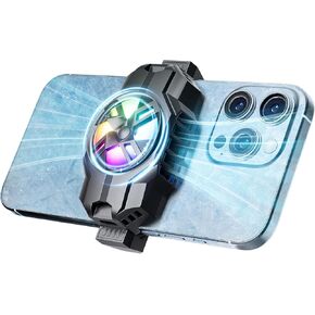 KenKe Phone Cooler for Gaming, Portable & Lightweight Mobile Phone Cooling Fan Compatible with iPhones/Android Phone Width from 4.5 to 7 Inch, Cellphone Radiator with RGB Backlight for Live Streaming