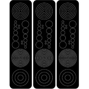 Perfect Strike Archery Circles and Dots Decals for Scope Lenses. Great for Practice or Competition. Perfect Strike Adhesive Backed Vinyl Decals. (Black)