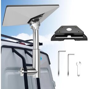Starlink Mini Mount for RV Ladder, Starlink Mounting Kit with 0-30° Adjustable Starlink Pipe Adapter, Installation Range: 0.87-1.25"