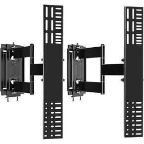 HOME VISION Heavy Duty TV Wall Mount for Most 48-120 inch Flat/Curved TVs up to 200Lbs, Low Profile Ultra Slim Full Motion TV Mount w/Swivel Tilt, Corner Large Dual Arm TV Bracket, Min VESA 300x300mm