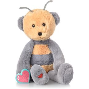 MBHB Digital Voice Recorder Stuffed Animal w/20 Second Recorder, Capture Baby's Heartbeat During Pregnancy + Ultrasound for Baby Showers, Registry, Birthdays, New Mom Gift, Honey
