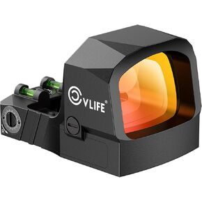 CVLIFE WolfCovert X M01 Multiple Reticle Red Dot Sight,(Compatible with RMS/RMSC) Motion Awake 2MOA 32 MOA Circle Handgun Reflex Sight Compact IPX7, with Adapter Plate for MOS & 21mm Picatinny Base
