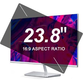 23.8 Inch 16:9 Computer Privacy Screen Removable Anti Spy Data Confidentiality Desktop Security Private Filter Shield,Eye Protection Anti Glare/Anti Blue Light Filter Film,527X296mm