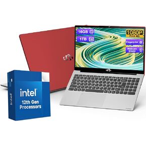 15.6 FHD Laptop, Win 11 Laptop Intel 12th Gen N100(Beat i3 1115G4), 16GB RAM 1TB SSD, WiFi 6, BT5.2, USB3.0, Type_C, Laptop Computer with Fingerprint Login Backlit Keyboard for Student and Business