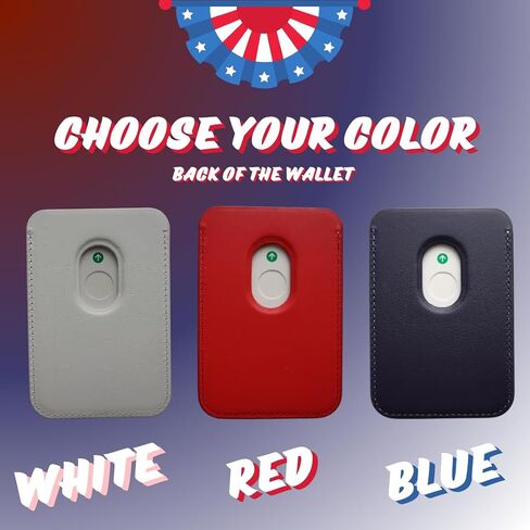 American USA Flag Magnetic Card Wallet - Compatible with MagSafe, Compatible with iPhone 15/14/13/12, Securely Holds 3 Cards – Slim (Red), CH0USAFR in Saudi Arabia