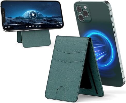 YINHEXI for Magsafe Wallet & Phone Stand, Adjustable Magnetic Phone Wallet with RFID Blocking, PU Leather, 3 Card Slots, Transparent ID Window, Essential Phone Accessories, Strong Magnet in Saudi Arabia
