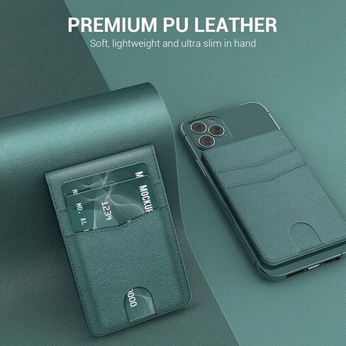 YINHEXI for Magsafe Wallet & Phone Stand, Adjustable Magnetic Phone Wallet with RFID Blocking, PU Leather, 3 Card Slots, Transparent ID Window, Essential Phone Accessories, Strong Magnet in Saudi Arabia