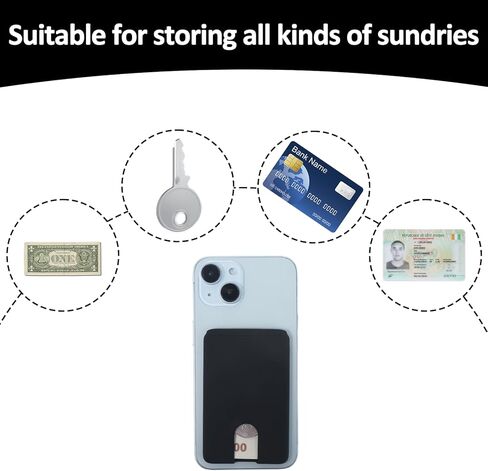 3 Packs Cell Phone Card Holder for Back Stick On Wallet Credit Card ID Case Silicone Phone Case Card Pouch Sleeve Self Adhesive Phone Accessories 3.62 × 2.36 Inch Compatible with Most Phones in Kuwait
