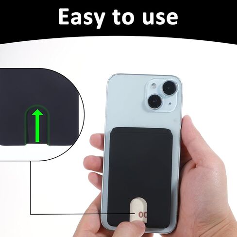 3 Packs Cell Phone Card Holder for Back Stick On Wallet Credit Card ID Case Silicone Phone Case Card Pouch Sleeve Self Adhesive Phone Accessories 3.62 × 2.36 Inch Compatible with Most Phones in Kuwait